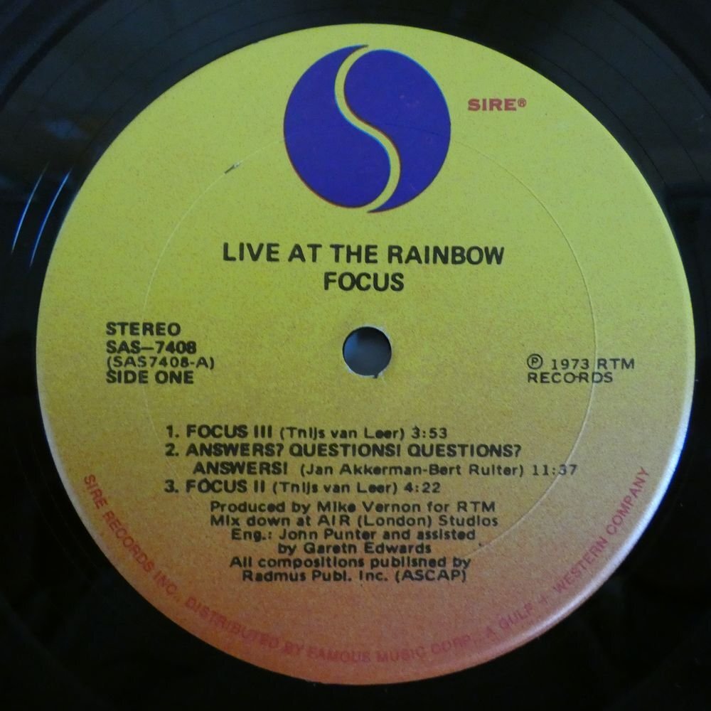 46068416;【US盤】Focus / Live At The Rainbow_画像3
