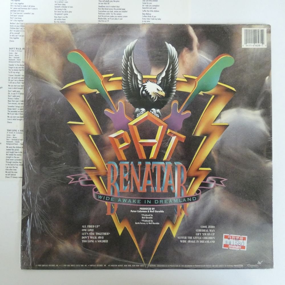 46068541;【US盤/希少88年アナログ/シュリンク】Pat Benatar / Wide Awake In Dreamland_画像2