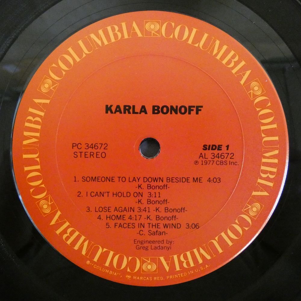 46068532;【US盤】Karla Bonoff / Karla Bonoff_画像3