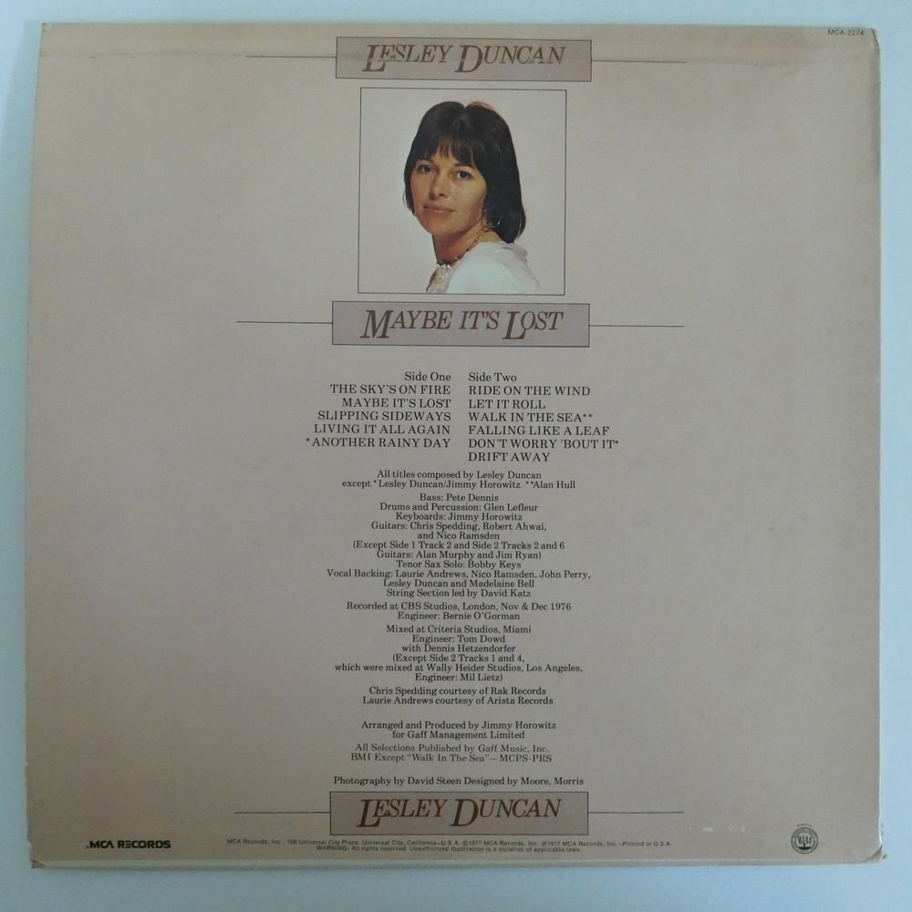 46068726;【US盤】Lesley Duncan / Maybe It's Lostの画像2