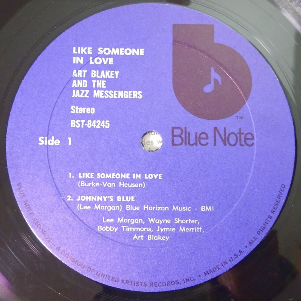 10023760;【US盤/帯付/シュリンク/Vangelder刻印/Blue Note】Art Blakey And The Jazz Messengers / Like Someone In Love_画像3