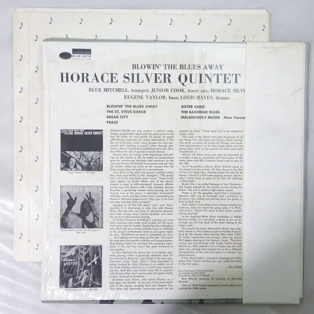 10023746;【US盤/帯付/RVG刻印/Blue Note】The Horace Silver Quintet & The Horace Silver Trio / Blowin' The Blues Away_画像2