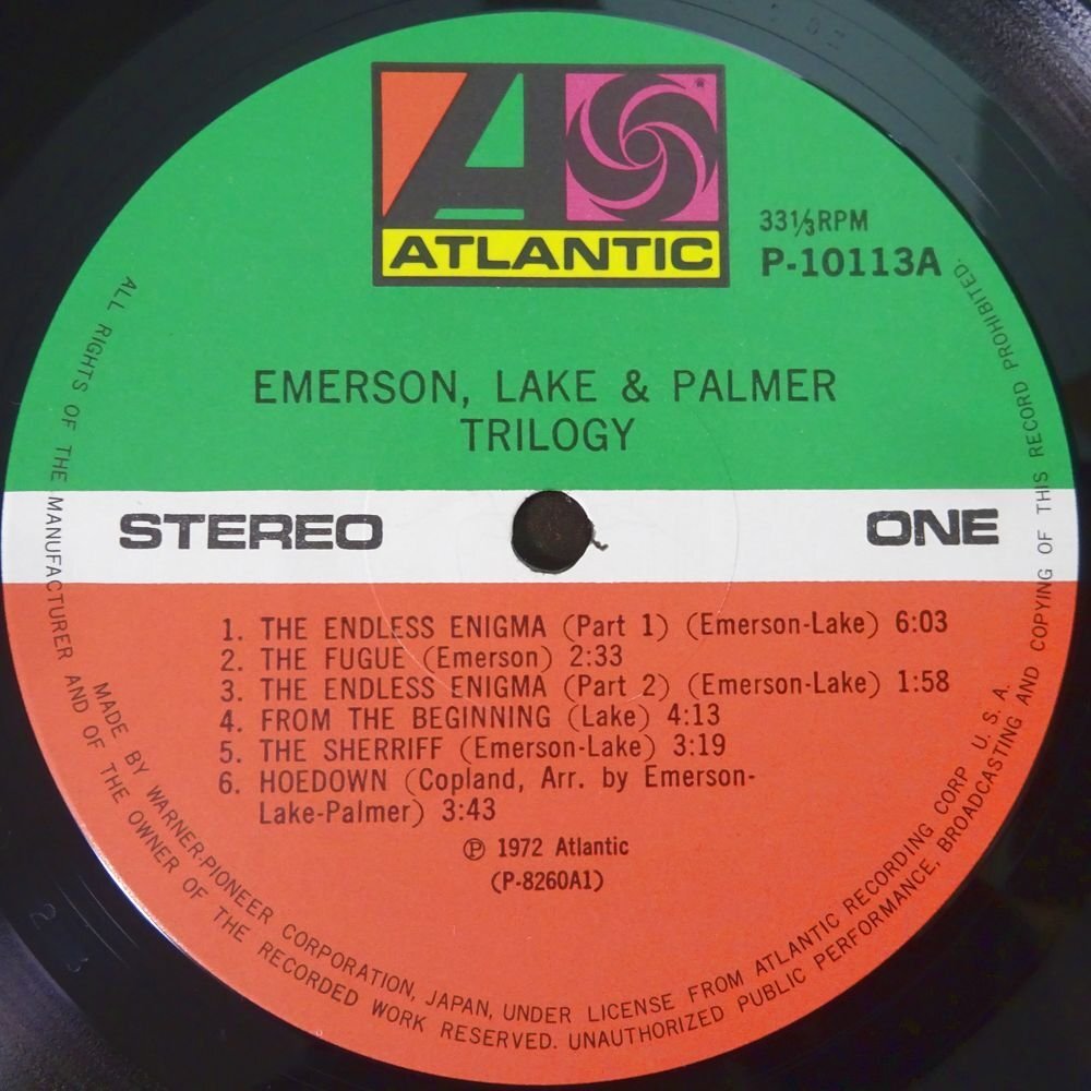 10023772;【帯付】Emerson, Lake & Palmer / Trilogyの画像3