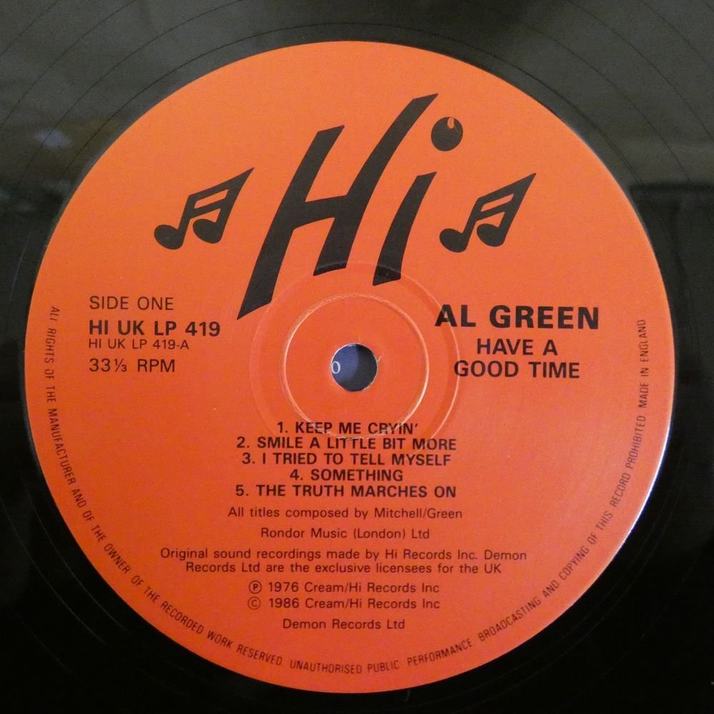 46068936;【UK盤/美盤】Al Green / Have A Good Timeの画像3