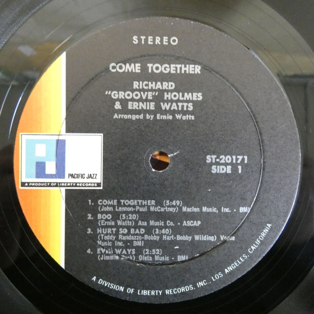 46068947;【US盤/PacificJazz】Richard Groove Holmes And Ernie Watts / Come Togetherの画像3