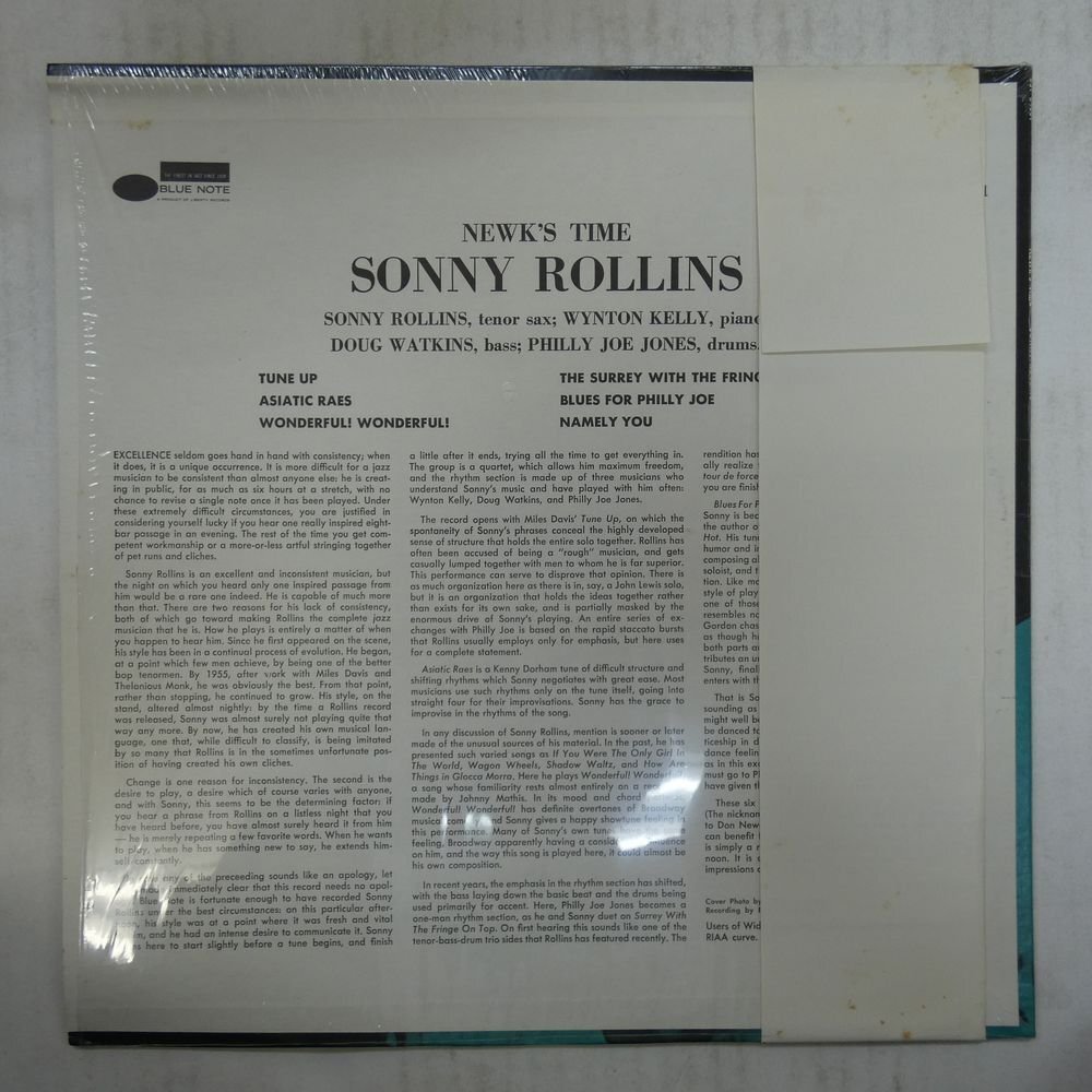 46069192;【US盤/BLUE NOTE/シュリンク/直輸入帯付】Sonny Rollins / Newk's Timeの画像2