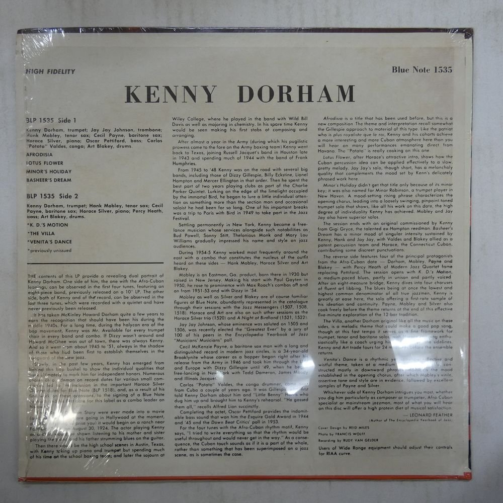 46069198;【US盤/BLUE NOTE/MONO/シュリンク/直輸入シール帯付】Kenny Dorham / Afro-Cuban_画像2