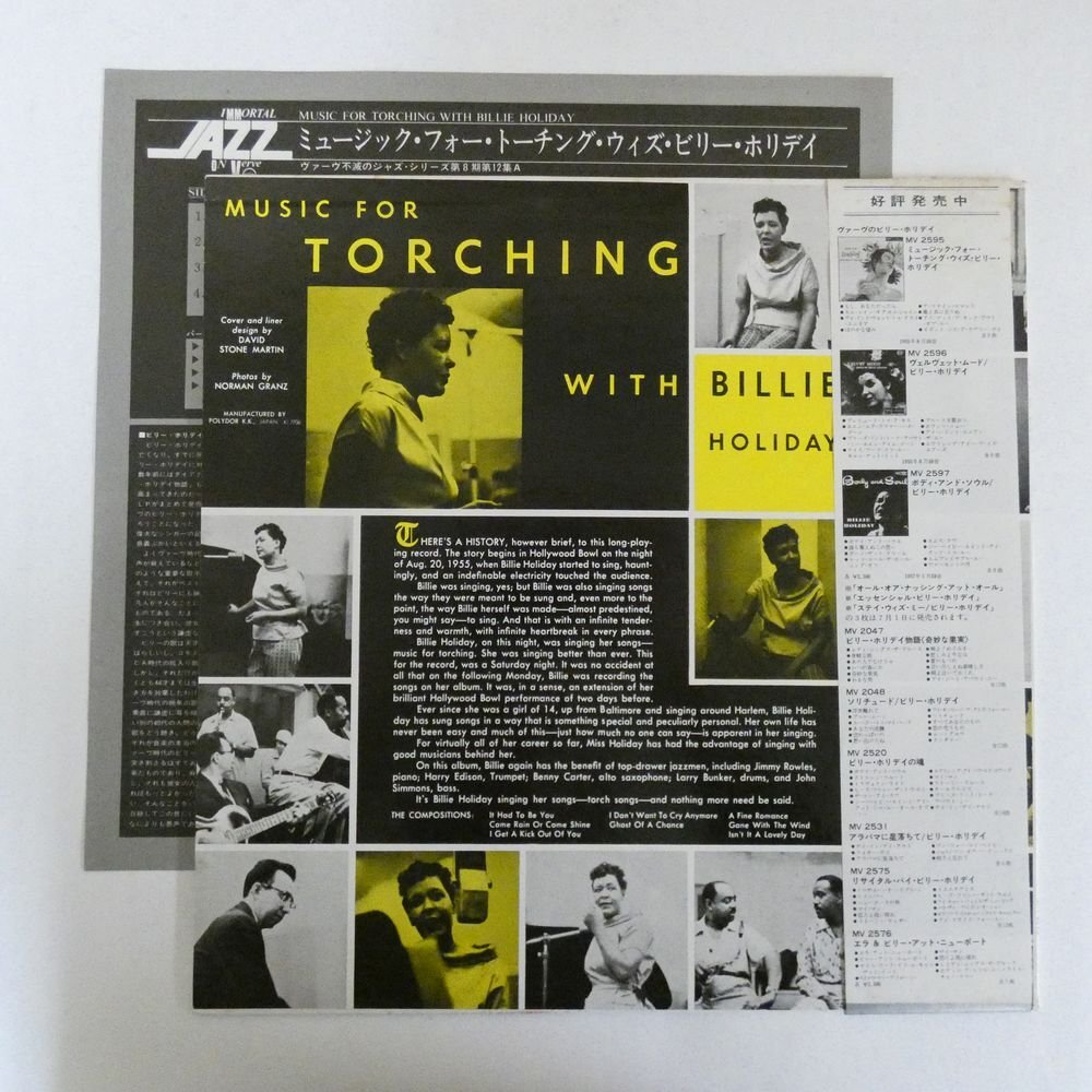 47054562;【帯付/Verve/MONO】Billie Holiday / Music for Torching with Billie Holidayの画像2