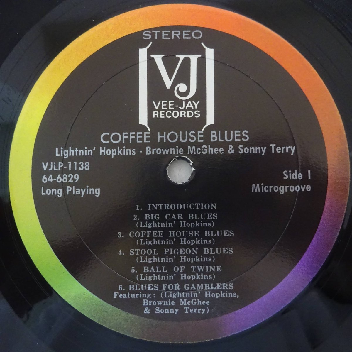 14030116;【US初期プレス/Vee Jay/虹ラベル】Lightnin' Hopkins, Brownie McGhee, Sonny Terry / Coffee House Blues_画像3