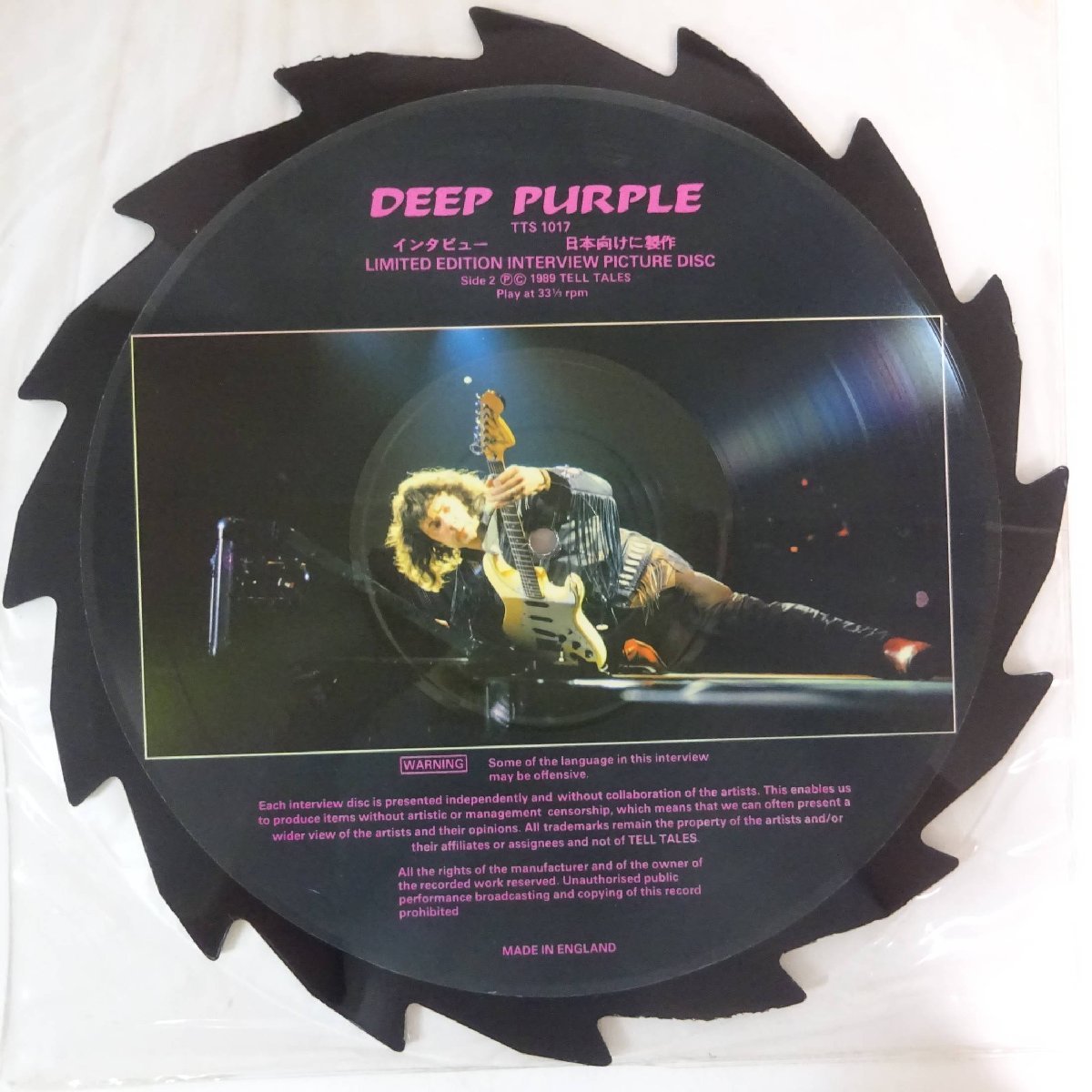 14030084;【UK盤/10inch/Unofficial/ピクチャーディスク】Deep Purple / Limited Interview Picture Disc_画像2
