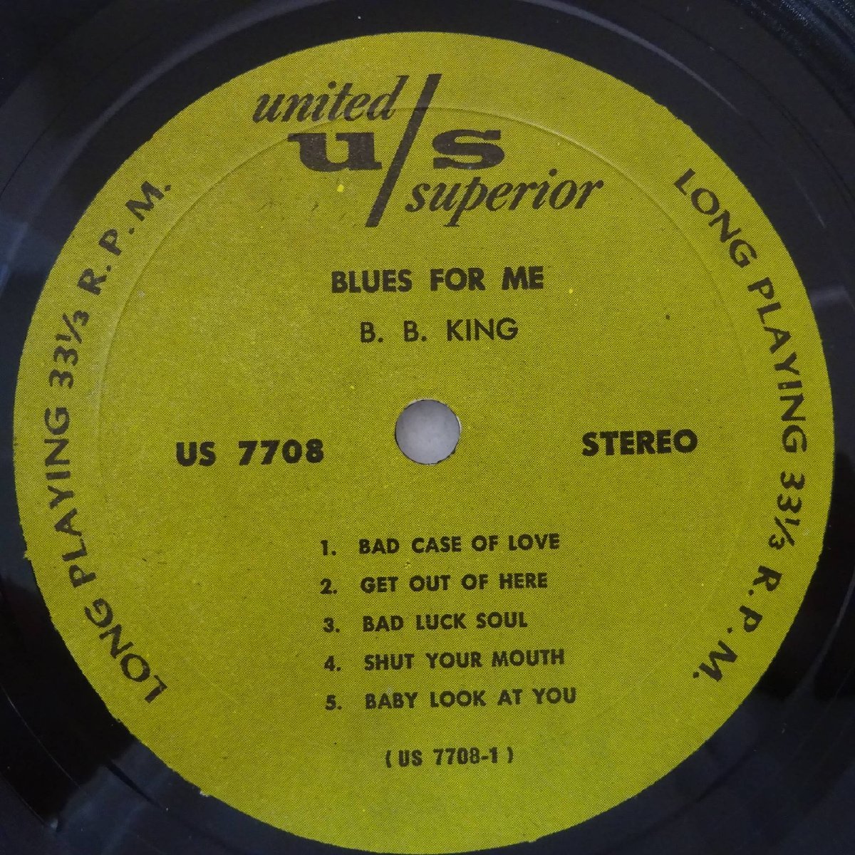 14030118;【US初期プレス/Untitled】B.B. King / Blues For Me_画像3