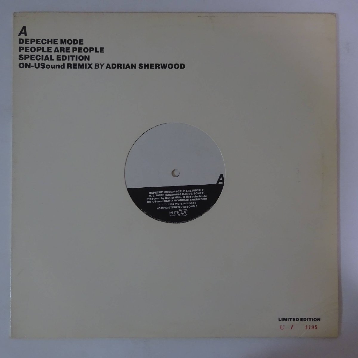 11181655;【UK盤/限定プレス/12inch】Depeche Mode / People Are People (ON-USound Remix By Adrian Sherwood)_画像1