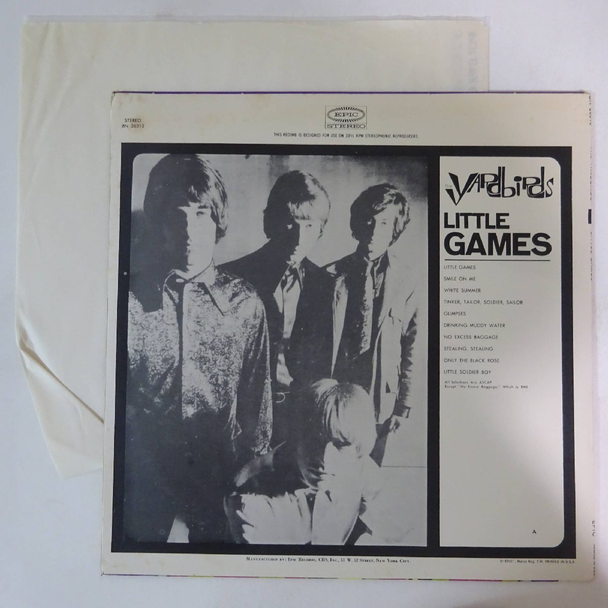 14030191;【ほぼ美盤/US初期プレス】The Yardbirds / Little Games_画像2