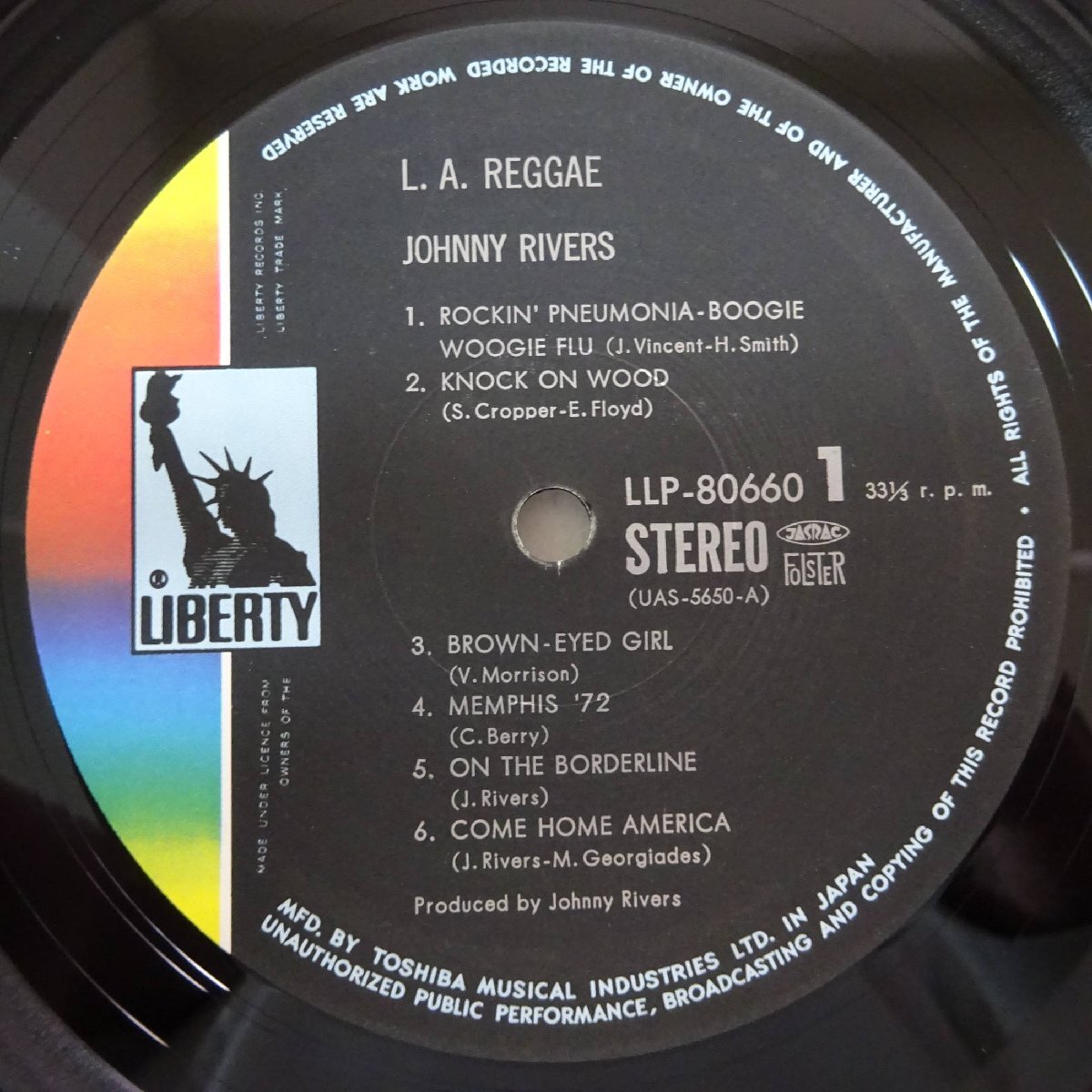 11183341;【国内盤/特殊ジャケット】Johnny Rivers / L.A. Reggae レガ・ロック ジョニー・リバースの新しい世界_画像3