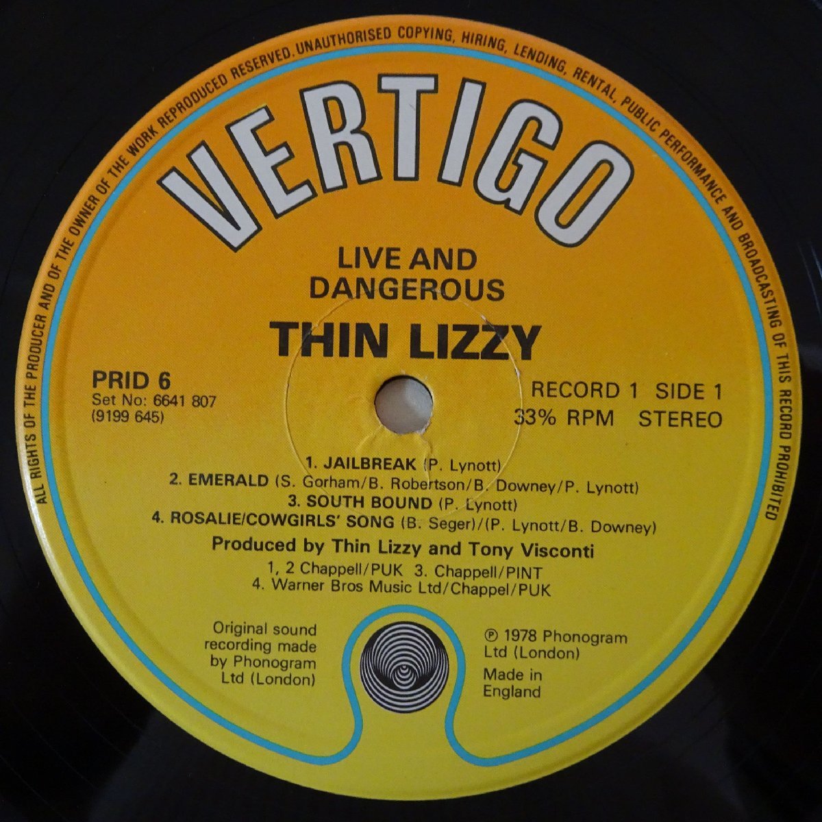 11182643;【UK盤/2LP】Thin Lizzy / Live And Dangerous_画像3