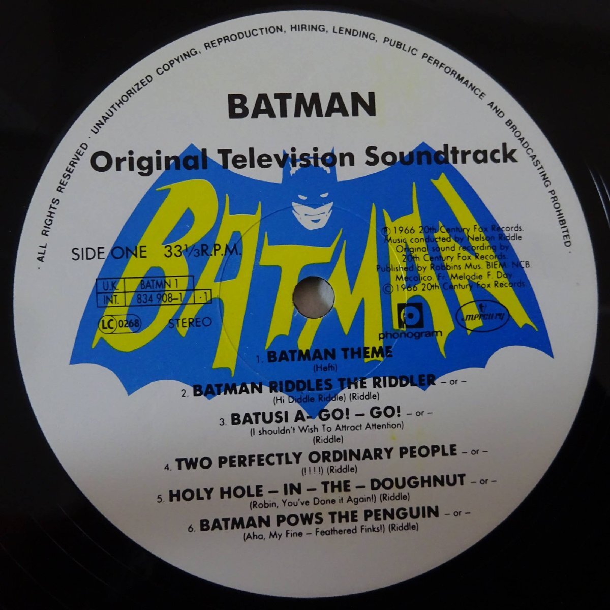 11184063;【UK & Europe盤】Nelson Riddle / Batman (Exclusive Original Television Soundtrack Album)_画像3