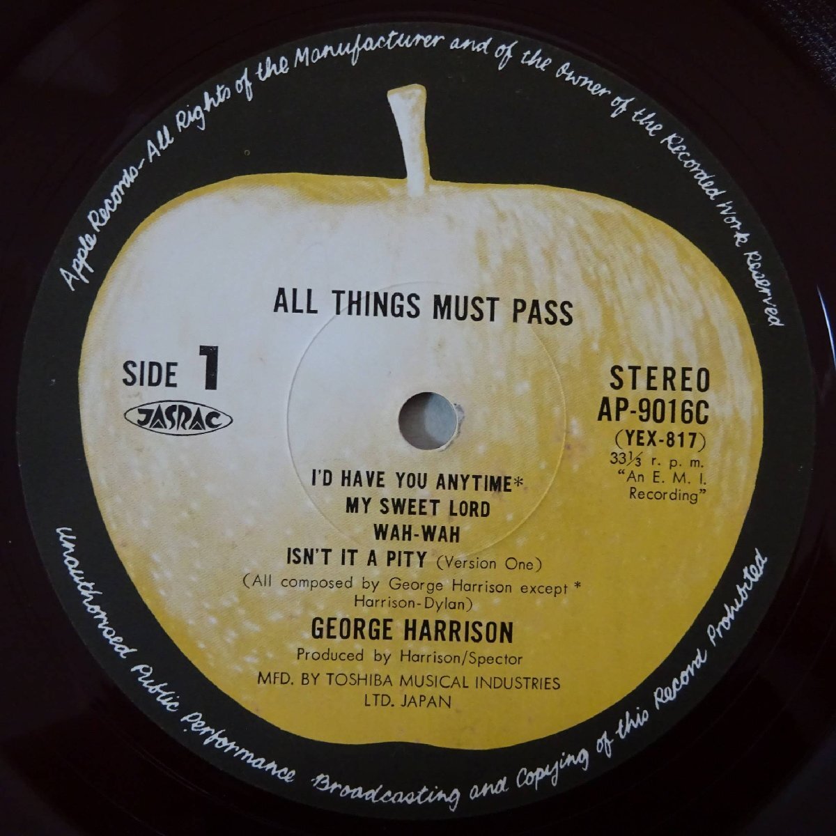 10023518;【国内盤/赤盤/ポスター付き/3LP箱】George Harrison ジョージ・ハリスン / All Things Must Pass_画像3