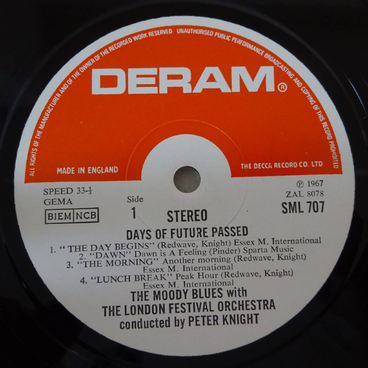 14029945;【UK盤/赤白小ラベル/マト両面3W/コーティング】The Moody Blues With The London Festival Orchestra / Days Of Future Passed_画像3