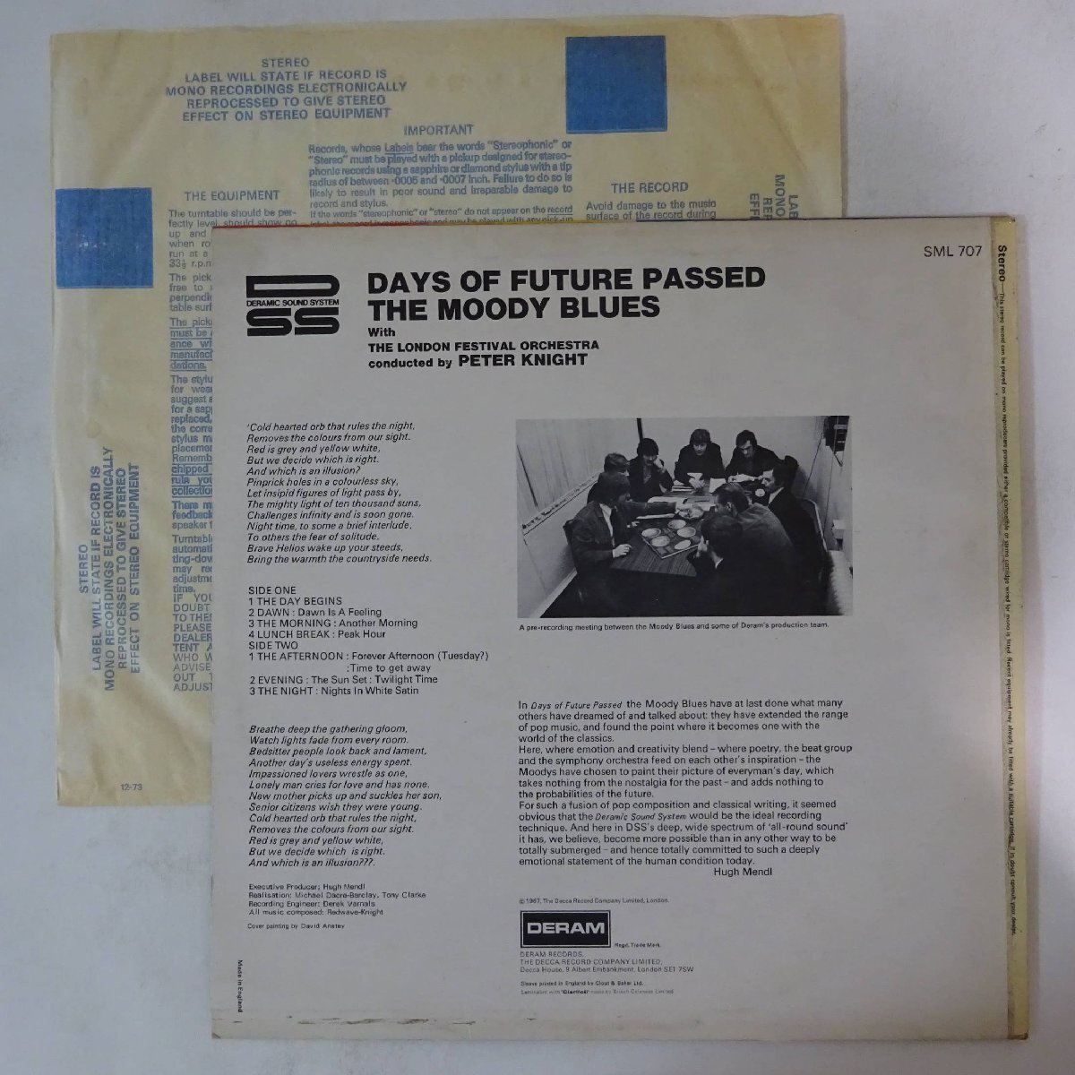 14029945;【UK盤/赤白小ラベル/マト両面3W/コーティング】The Moody Blues With The London Festival Orchestra / Days Of Future Passed_画像2