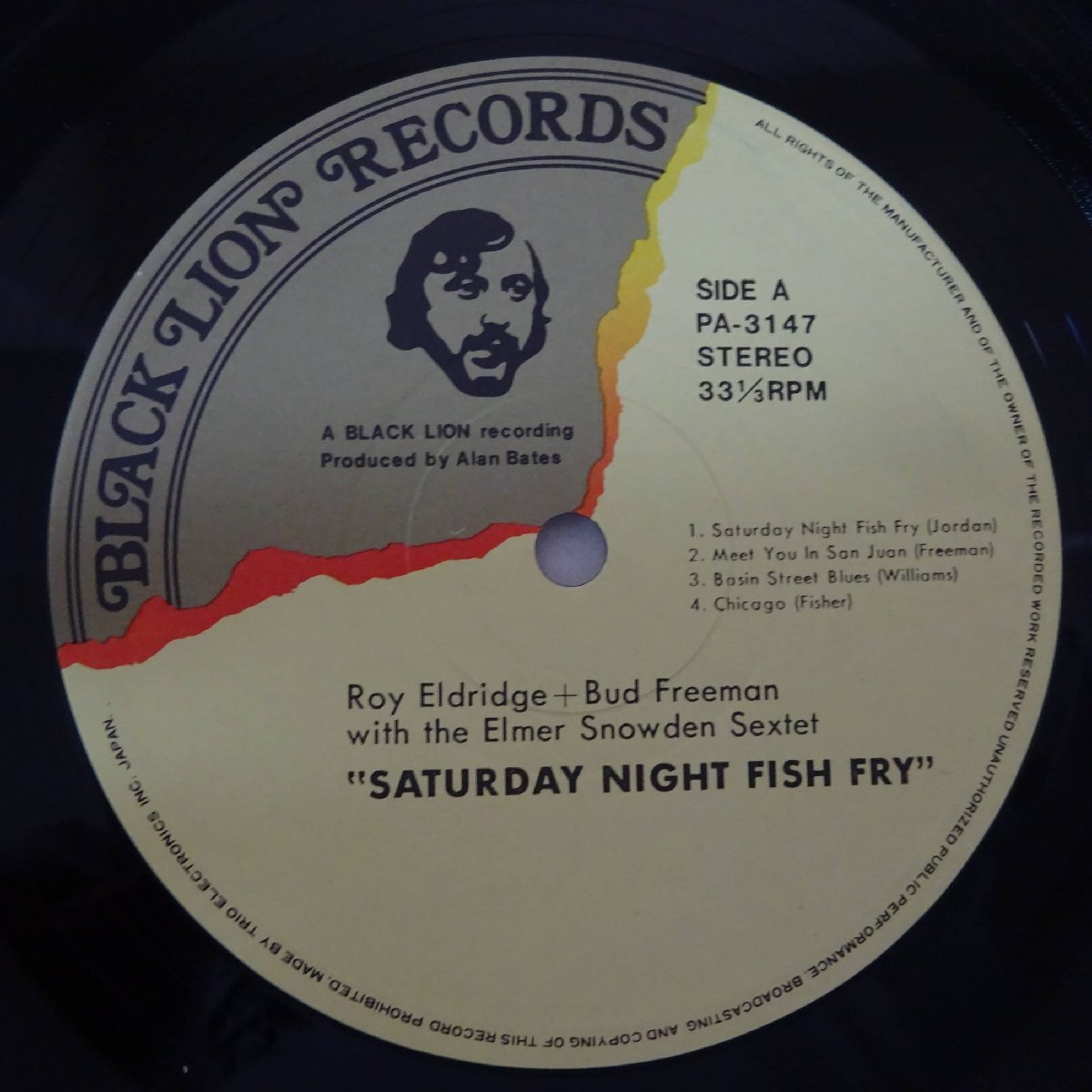 10022271;【国内盤/Black Lion】Roy Eldridge, Bud Freeman With The Elmer Snowden Sextet / Saturday Night Fish Fryの画像3