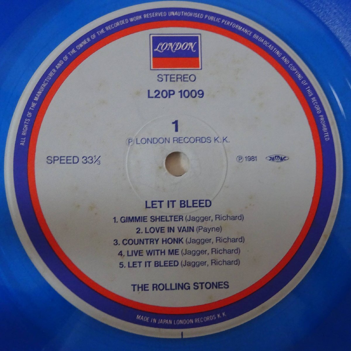 10023781;【国内盤/Blue Vinyl】Rolling Stones / Let It Bleed_画像3
