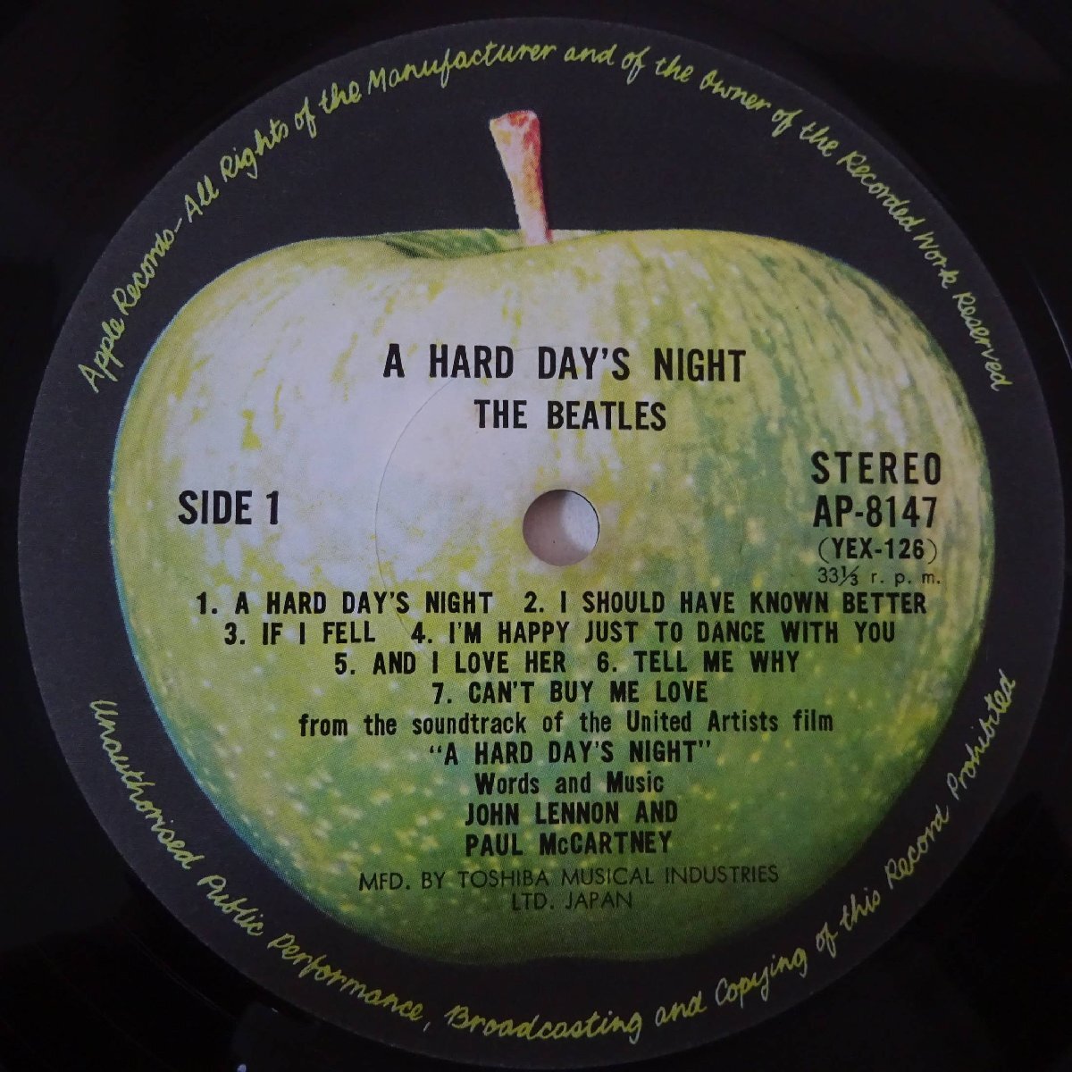 10023790;【矢印帯付/ペラジャケ】The Beatles / A Hard Day's Night ビートルズがやって来る ヤァ！ヤァ！ヤァ！ OST_画像3