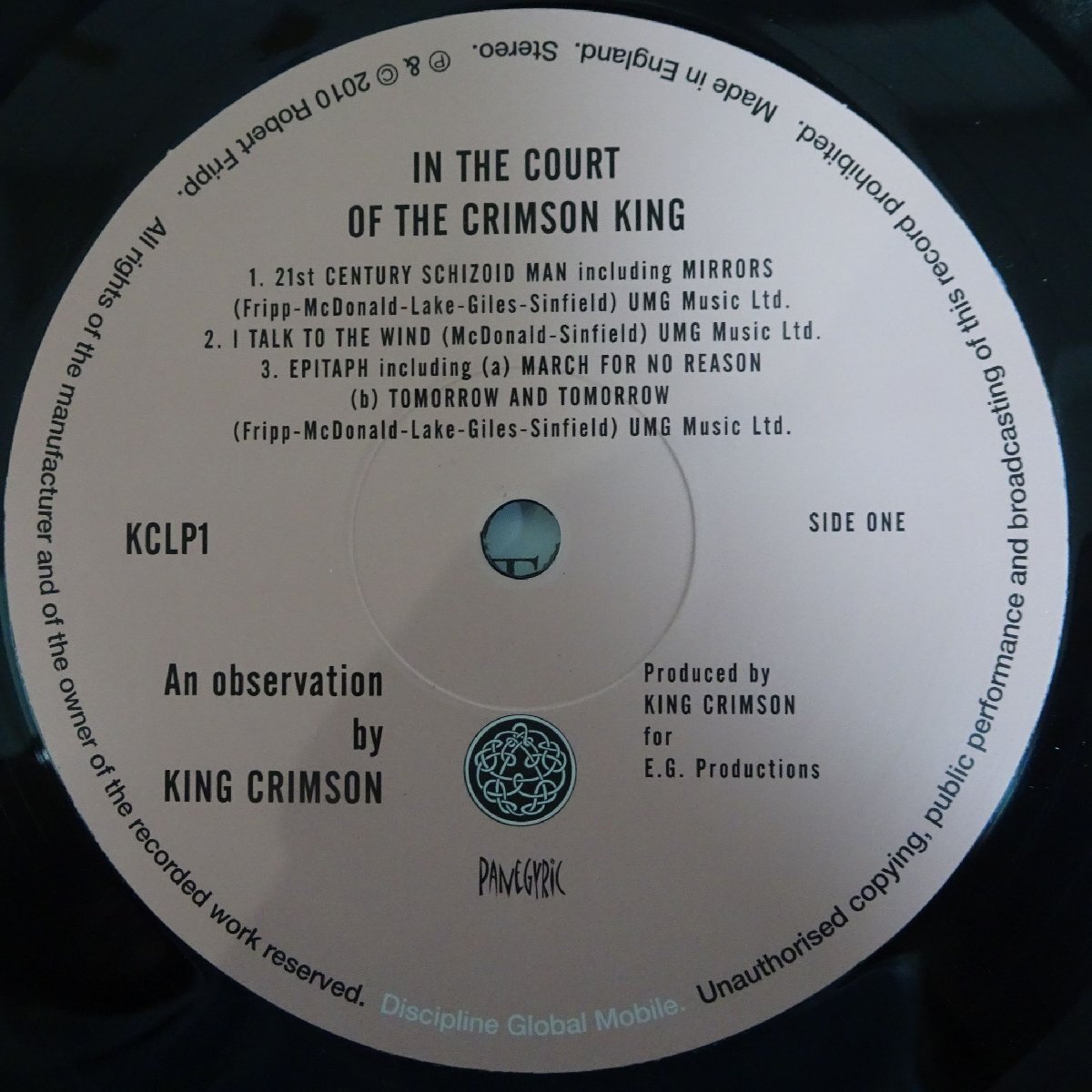 10024015;【UK&US盤/高音質200g重量盤/ハイプステッカー】King Crimson / In The Court Of The Crimson Kingの画像3