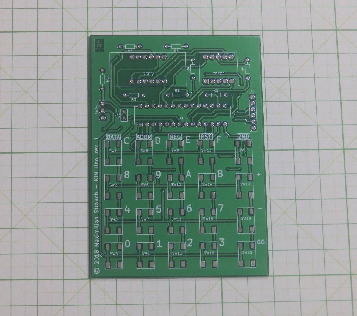 KIM Uno ATmega328P プリント基板 緑色 KIM-1 クローン マイコン 6502 eam8p_画像3