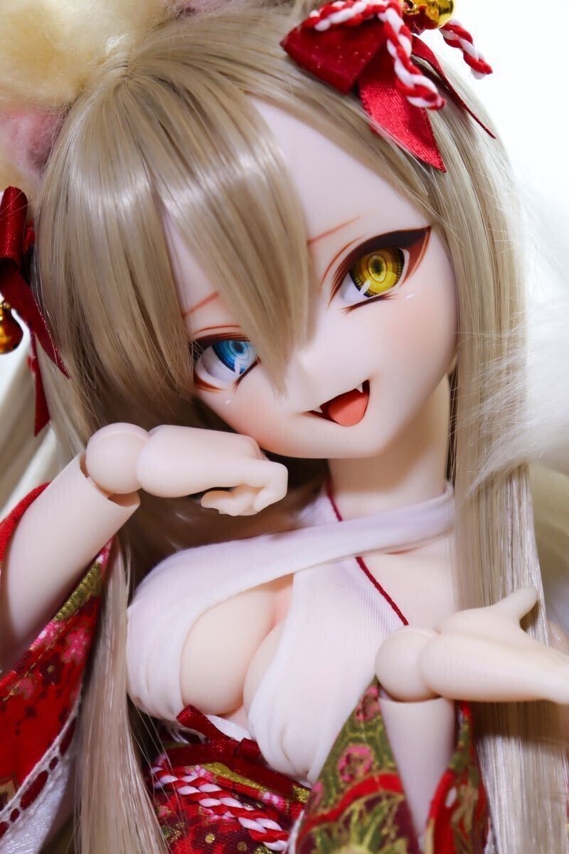 【ばけまろ】DDH-10 SW肌 (難アリ)ソフビ盛り開口カスタムヘッド+おまけ自作アイ_画像2