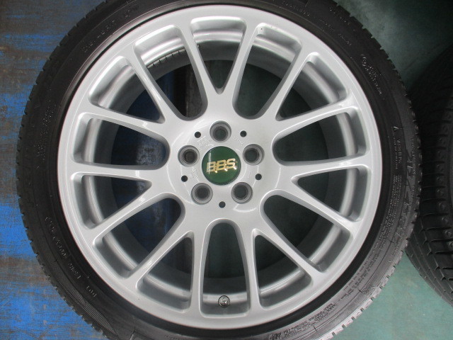 BBS RE-L RE5005 17x7.0J +48 PCD100 5H 215/45R17 プリウス カローラ インプレッサ シルバー 鍛造_画像1