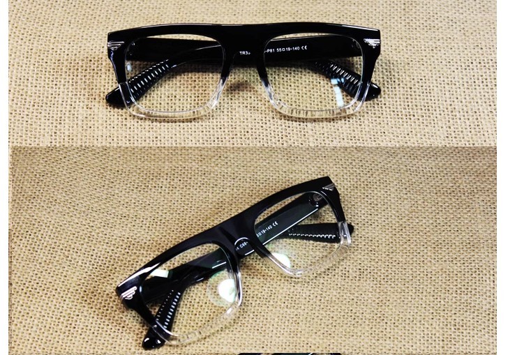 * Classic type square frame glasses Celeb favorite Vintage glasses rockabilly retro Vintage black date glasses Italy *K118