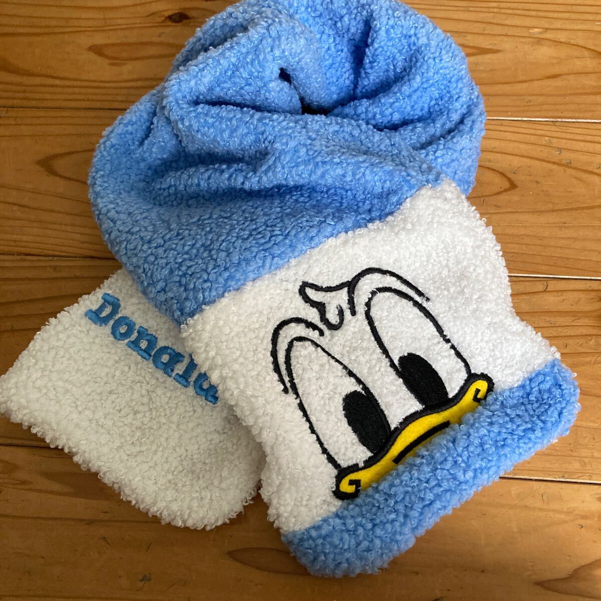  new goods prompt decision free shipping! Donald Kids muffler polyester 100% middle light blue 