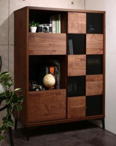  domestic production final product walnut style sliding door living storage series Ibura Eve la cabinet Br