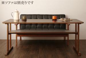 一家団らんのひとときを彩る レトロモダンソファダイニング Easily イーズリー ダイニングテーブル ウォールナットブラウン