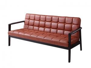  tree elbow retro sofa arttica-tik3P dark brown 