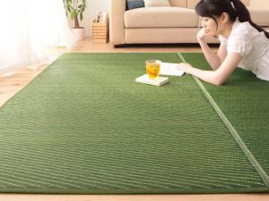 30タイプから選べる国産ふっくらい草ラグ Sidy シディ 140×200cm ライトブラウン