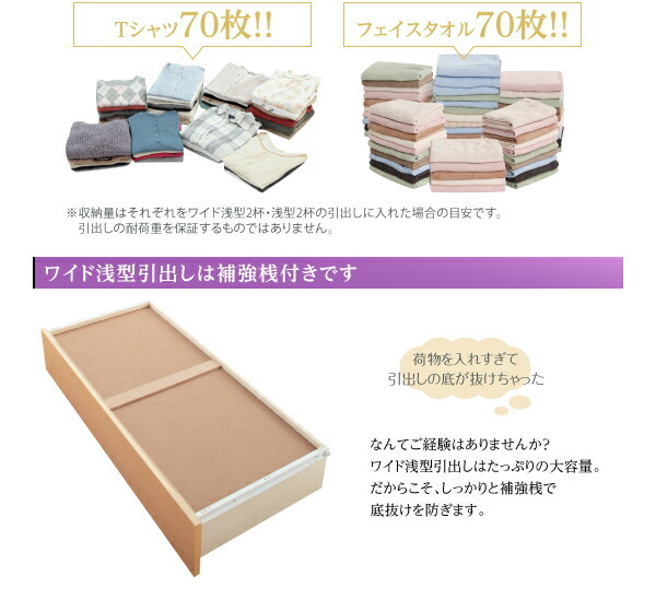  customer construction made in Japan _ shelves * outlet attaching _ high capacity chest bed Spatiumspa Cyan bed frame only natural 