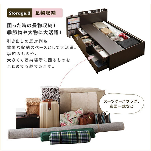  compact chest bed Compact-IN compact in thin type standard bonnet ru coil with mattress dark brown 