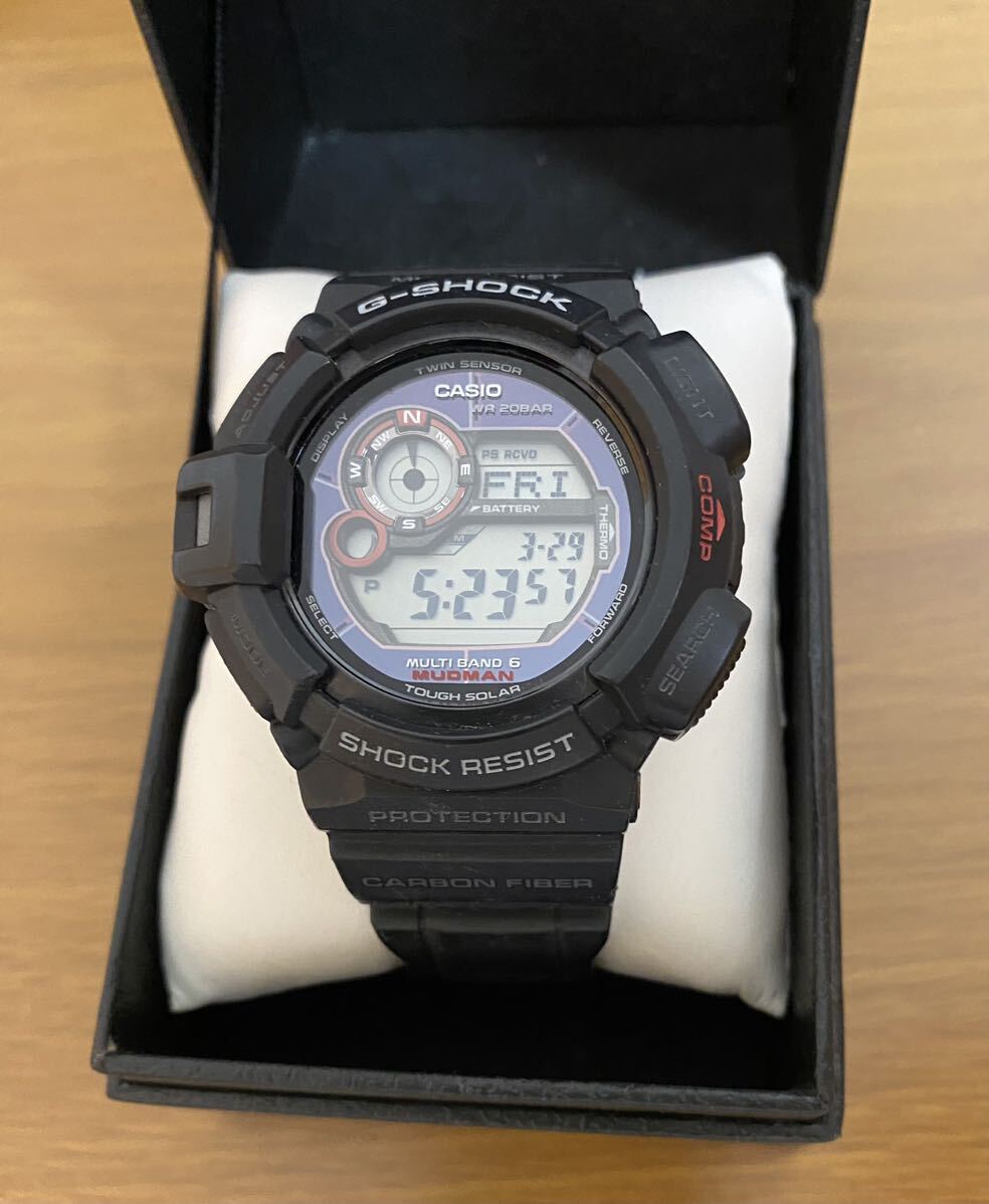 G-SHOCK CASIO カシオ Gショック GW-9300 3260 MUDMAN マッドマン　腕時計 ブラック　箱説明書付き_画像1