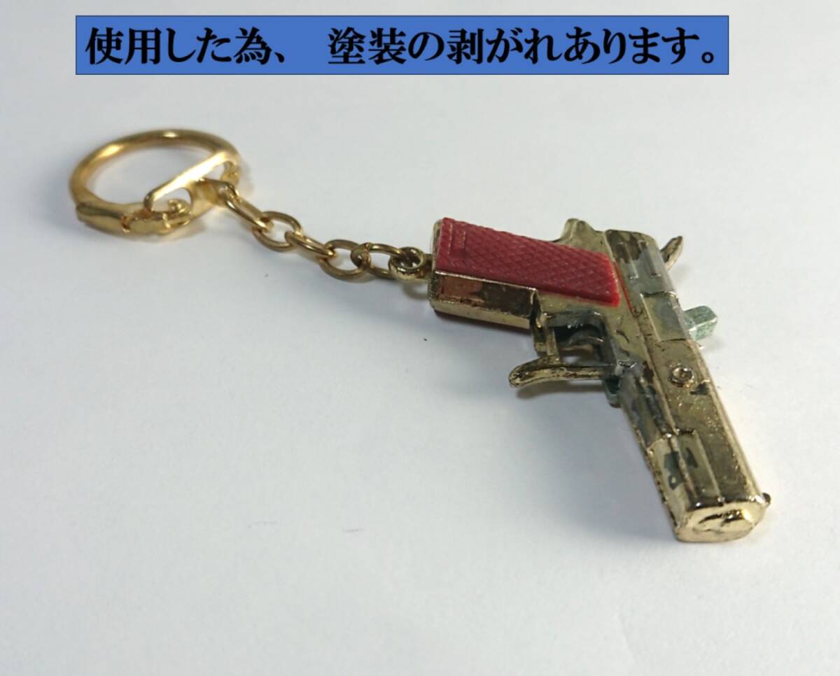 金属製 シルバー MINI-45 ピストルキーホルダー　キャップ式火薬仕様　キーホルダー NO、14 玩具 20年以上前に購入 ワンオーナー品_画像2