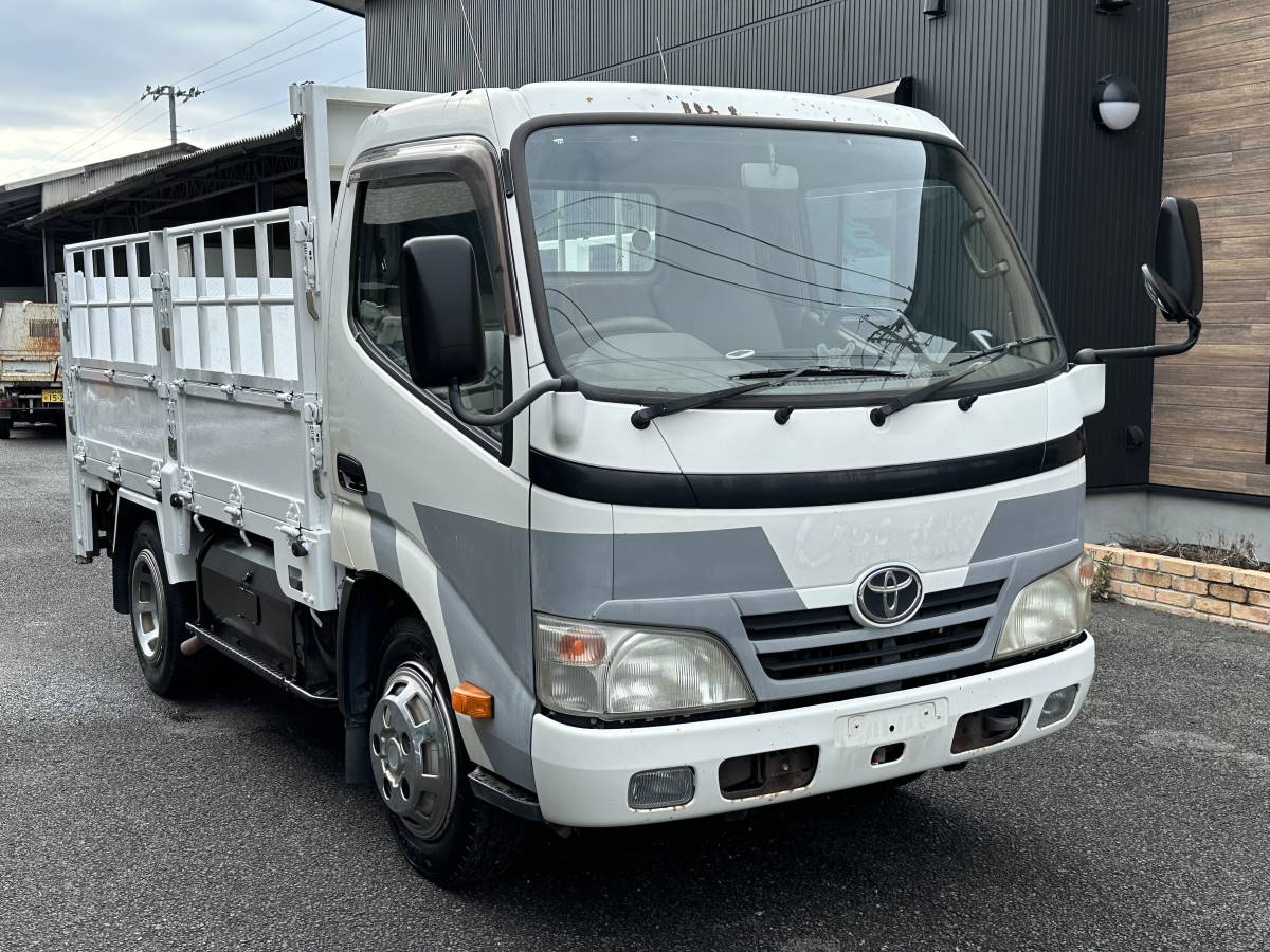 動画有！売り切り！H22年 トヨタ ダイナ 平ボディ 積載3000kg 垂直パワーゲート 4.1L LPG 5速MT エンジン好調！検）デュトロ 佐賀福岡の画像1