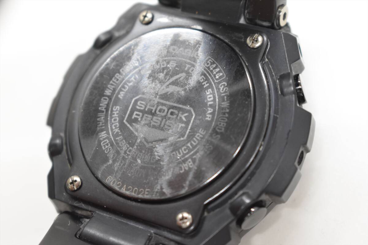 中古 動作品 G-SHOCK 5444 WGST-110BD 電波時計 ソーラー カシオ 腕時計 電波ソーラーシステム ブラック G-STEELシリーズ_画像2