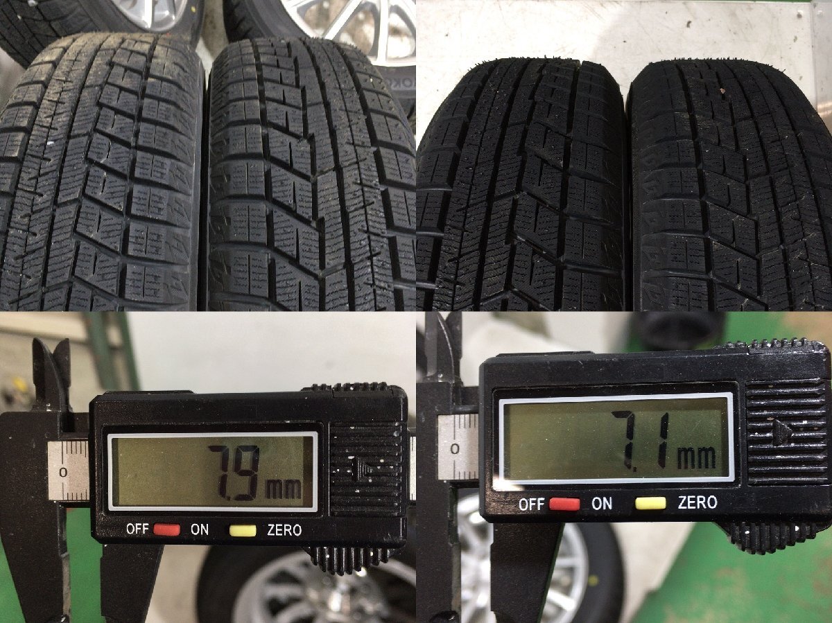 8～9分山 ヨコハマ IG60 155/65R14 75Q 2023年 WEZEN 14x4.5J +45 4H 100 ハブ径68ｍｍ 4本 スタッドレスタイヤ_画像10