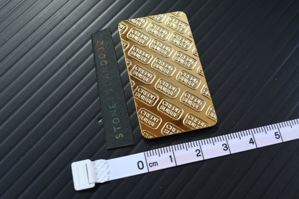 純金ゴールドバーレプリカ 地金 金塊 金 ２４K １８K 記念 贈答品 ５０㎜×２８㎜×３㎜ レプリカシリーズ ※レプリカです。 A034_画像5