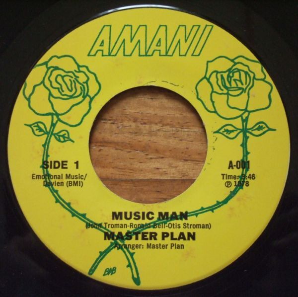 Modern Soul Funk 45 ★★ MASTER PLAN - MUSIC MAN / DANCE ALL NITE（AMANI）★★ US ソウル ファンク 7” シングル盤_画像1