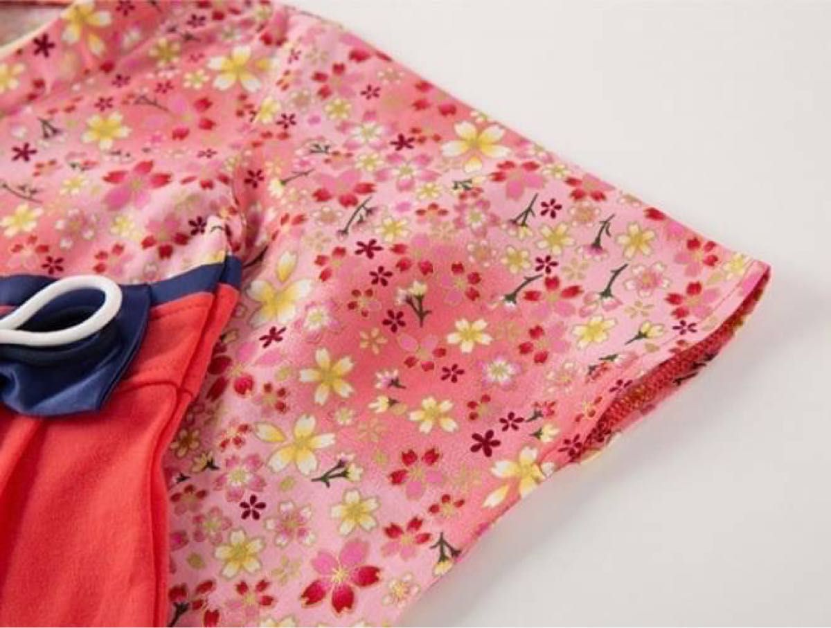 袴ロンパース　女の子　花柄　ひな祭り　足袋ソックス付き　ベビー　和服　70センチ