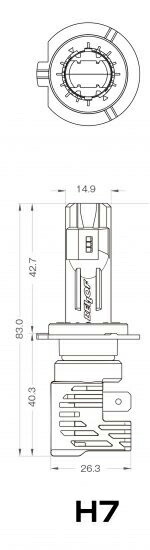 中古 BELLOF ベロフ DBA1924 ヘッドライト用 LEDバルブ プレシャス・レイZ H7 4500K 3600lm ∴_画像2
