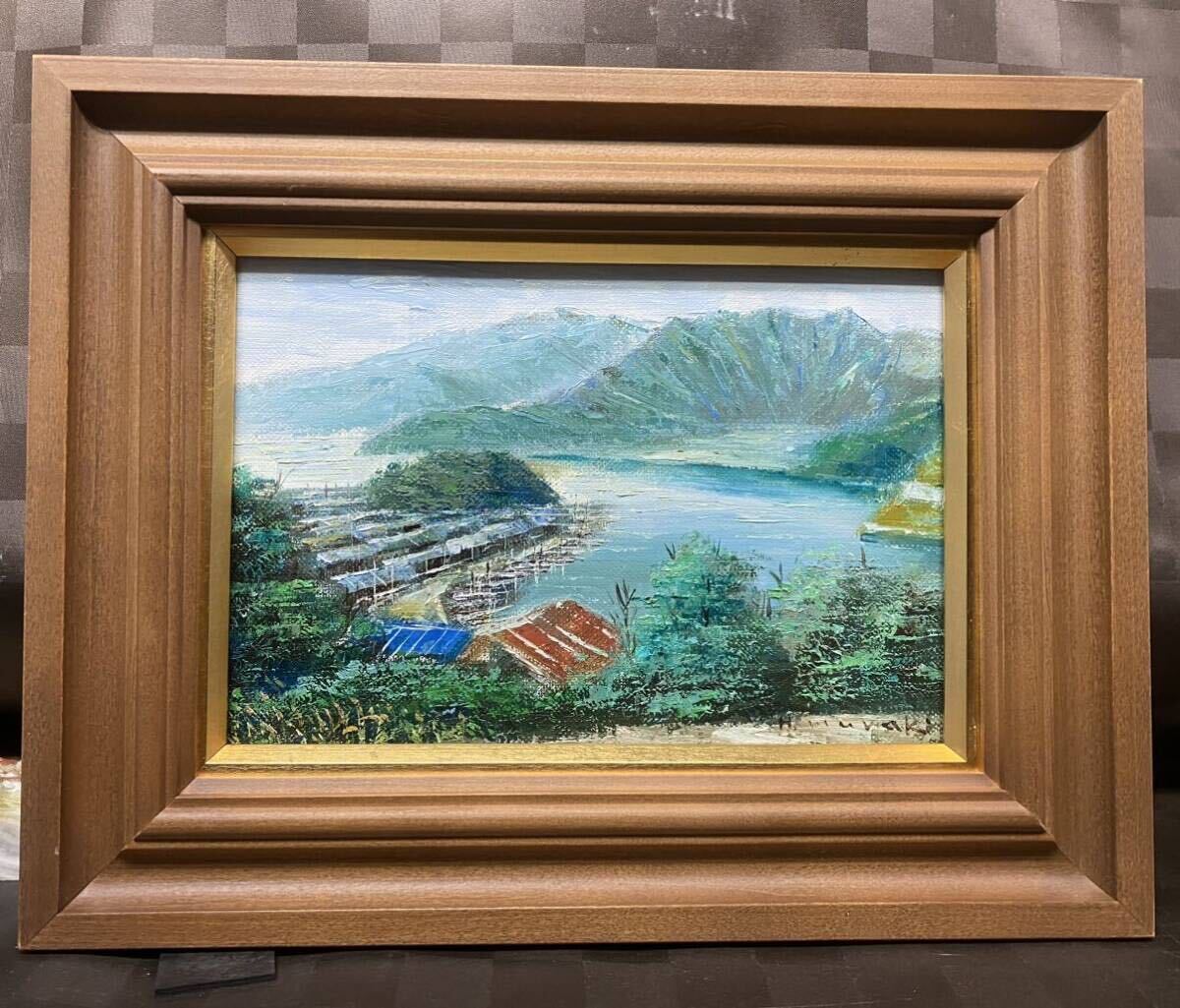 Yahoo!オークション - 真作 油彩画 油絵 村木弘志 【室津港遠望 Yahoo!オークション - 真作 油彩画 油絵 村木弘志 【室津港遠望