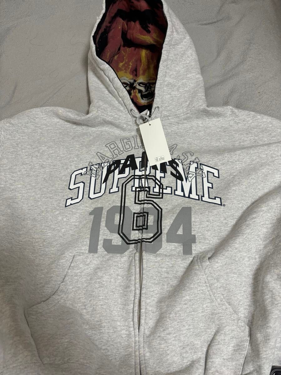 Supreme x MM6 Maison Margiela Zip Up Hooded Sweatshirt "Ash Grey"