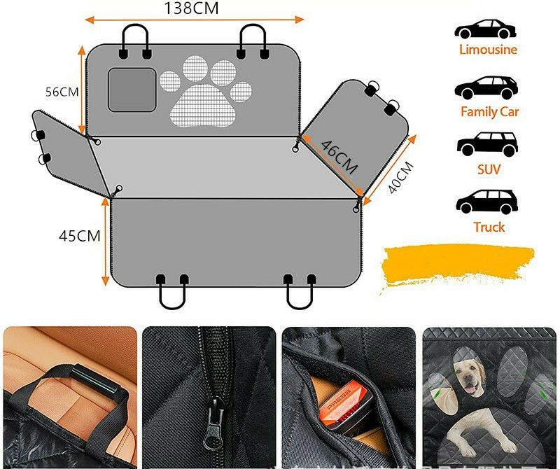 【新品】　ペット用ドライブシート　全車種対応　掃除簡単防水　滑り止めシート　犬用シート　猫用シート　お出かけ　汚れ防止　